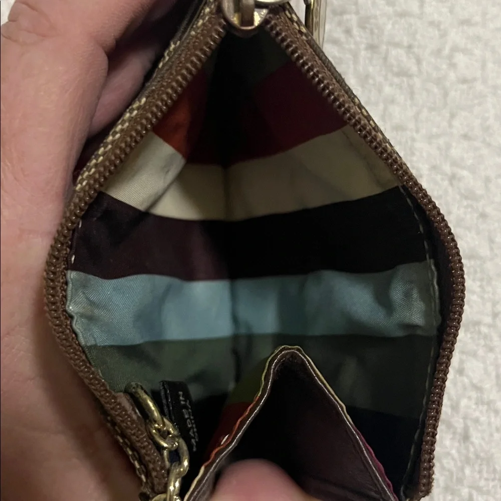Coach Brown Patterned Keychain Wallet - Picture 4 of 4